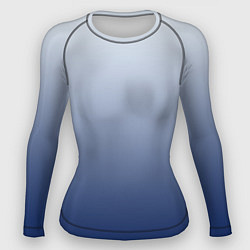 Рашгард женский Бело синий градиент, цвет: 3D-принт