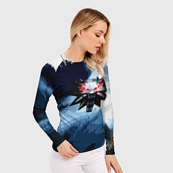 Рашгард женский Ведьмак лого волк, цвет: 3D-принт — фото 2