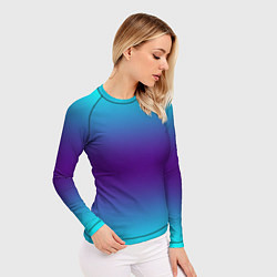 Рашгард женский Градиент из неона, цвет: 3D-принт — фото 2