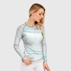 Рашгард женский Герб РФ броня текстура, цвет: 3D-принт — фото 2