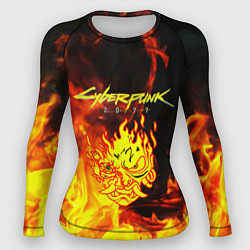 Рашгард женский Samurai fire cyberpunk, цвет: 3D-принт