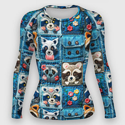 Рашгард женский Пэчворк с энотами, цвет: 3D-принт