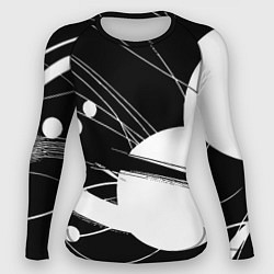 Женский рашгард Black and white vanguard abstraction - ai art fant