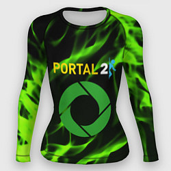 Женский рашгард Portal green flame