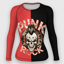Рашгард женский Череп панка, цвет: 3D-принт