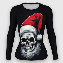 Рашгард женский Santa skull, цвет: 3D-принт