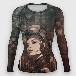 Рашгард женский Волевая девушка-андроид, цвет: 3D-принт