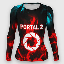 Рашгард женский Portal flame steel game, цвет: 3D-принт