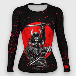Женский рашгард Кровавый самурай и луна