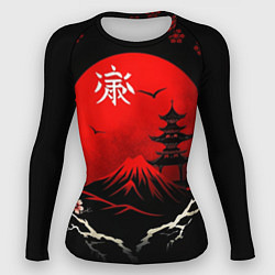 Женский рашгард Japan red black nature