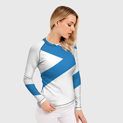 Рашгард женский Военно-морской флот: Андреевский флаг, цвет: 3D-принт — фото 2