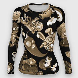 Рашгард женский Растения против зомби в бежевом цвете, цвет: 3D-принт
