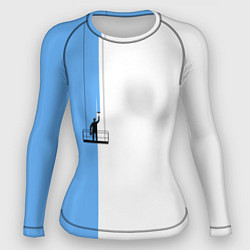 Женский рашгард Моляр красит стену