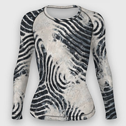 Рашгард женский Текстура гранж - абстрактные линии, цвет: 3D-принт