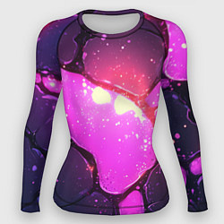 Рашгард женский Розовая текстура разлом плит, цвет: 3D-принт