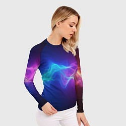 Рашгард женский Звуковая волна неоновый узор, цвет: 3D-принт — фото 2