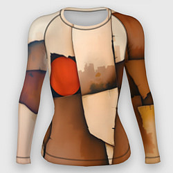 Рашгард женский Фрагментированная композиция, цвет: 3D-принт