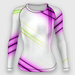 Женский рашгард Green white pink line