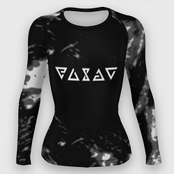 Рашгард женский Ведьмак лого серые краски, цвет: 3D-принт