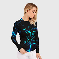 Рашгард женский Doom молнии неоновые, цвет: 3D-принт — фото 2