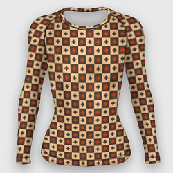 Рашгард женский Готические шахматы, цвет: 3D-принт