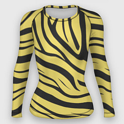 Рашгард женский Светлый тигровый паттерн, цвет: 3D-принт