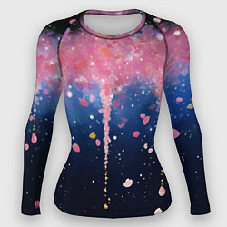 Рашгард женский Розово-синяя текстура, цвет: 3D-принт