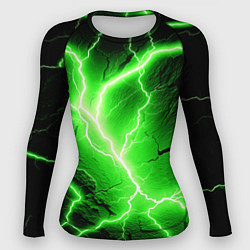 Рашгард женский Color green black, цвет: 3D-принт