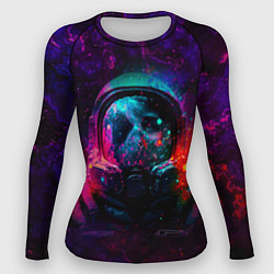 Женский рашгард Космонавт в пылающем космосе