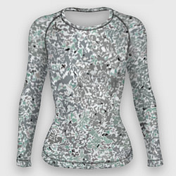 Рашгард женский Перламутровый серо-голубой паттерн, цвет: 3D-принт