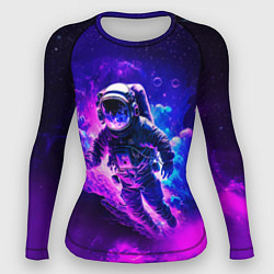 Женский рашгард Космонавт в неоновых облаках