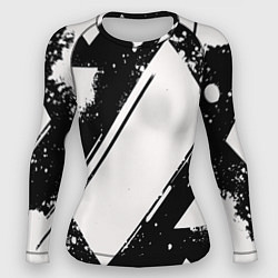 Женский рашгард Color black white