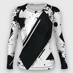 Рашгард женский Color black white, цвет: 3D-принт
