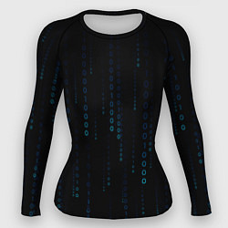 Рашгард женский Color black blue, цвет: 3D-принт