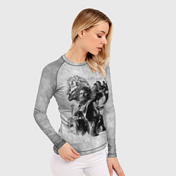Рашгард женский The last of us grey grunge, цвет: 3D-принт — фото 2