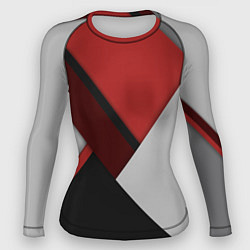 Женский рашгард Color black red grey