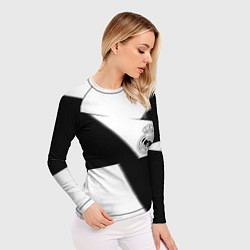 Рашгард женский Real Madrid geometry black, цвет: 3D-принт — фото 2