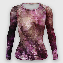 Женский рашгард Абстракция - dark trash atom with violet
