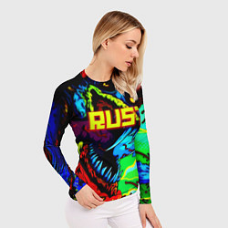 Рашгард женский Rust hyperbeast, цвет: 3D-принт — фото 2