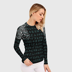 Рашгард женский Руны и татуировки викингов, цвет: 3D-принт — фото 2