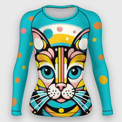 Женский рашгард Портрет абстрактного кота