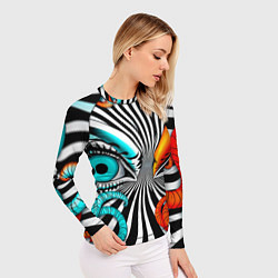 Рашгард женский Глаз и щупальца, цвет: 3D-принт — фото 2