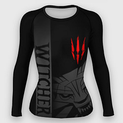 Рашгард женский Ведьмак - школа волка, цвет: 3D-принт