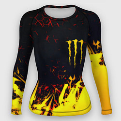 Рашгард женский Monster energy абстрактные краски, цвет: 3D-принт