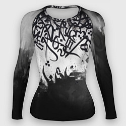 Женский рашгард Гранж каллиграфия