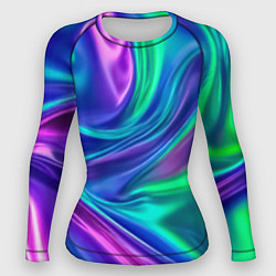 Рашгард женский Neon waves, цвет: 3D-принт