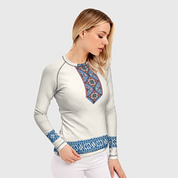 Рашгард женский Обережник - вышиванка, цвет: 3D-принт — фото 2