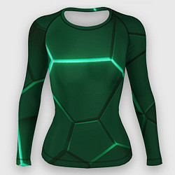 Женский рашгард Зеленые плиты с неоном
