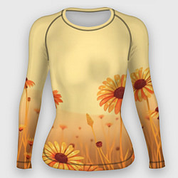 Женский рашгард Цветы на закате