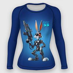 Рашгард женский Cyborg Bugs Bunny with a gun - ai art fantasy, цвет: 3D-принт